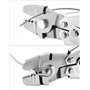 QWORK® Pince à sertir les câbles en acier inoxydable, pour sertir câbles métalliques, jusqu'à 2.2 mm, avec poignées antidérapant