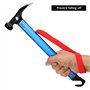 QWORK® Marteau de Camping 30.5 cm, Maillet Camping Extérieur en Aluminium, Marteau de Tente Multifonctionnel avec Extracteur de 