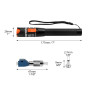 QWORK® Testeur de câble à fibre optique 10 mW 10 km Pointeur laser puissant Dépannage visuel – Compatible avec LC SC FC 2,5 mm, 