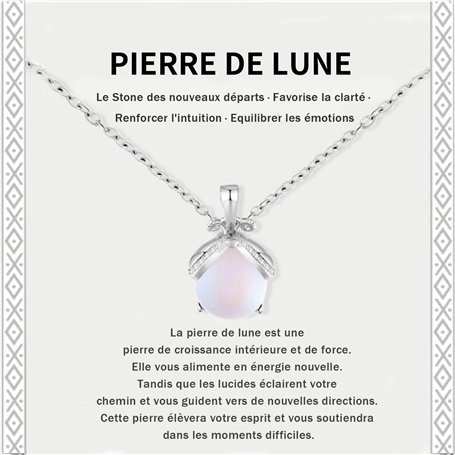AOOTUERL Pierre De Lune Collier