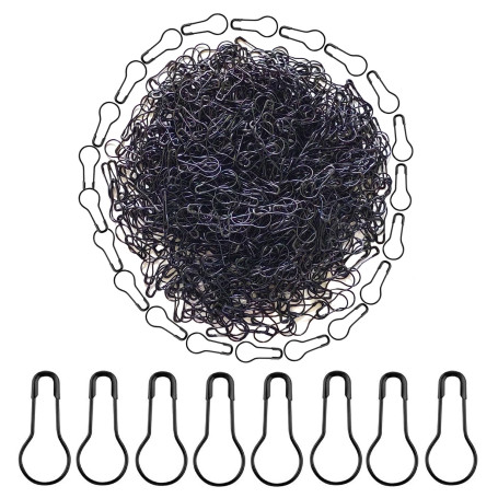 HAMIYELL Lot de 1 000 épingles à nourrice en métal noir pour ampoule