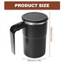 Tasse à café électrique à mélangeur automatique - 380 ml - Avec anse - Avec affichage de la température - En acier inoxydable 30