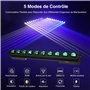 Betopper 10x15W RGBW Led Lyre Beam Barre Lumières de Scène, 4 en1 Wallwasher Stroboscope DMX512 et Son Activés Jeu de Lumiere DJ