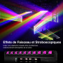 Betopper 10x15W RGBW Led Lyre Beam Barre Lumières de Scène, 4 en1 Wallwasher Stroboscope DMX512 et Son Activés Jeu de Lumiere DJ