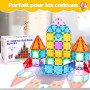 Lovchil Blocs de Construction Magnétiques, Jeux Construction Magnetique Enfant Creatif STEM Educatif 3D Montesorri Jouet Cadeaux