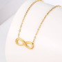 XFSRG Collier Infini Femme Acier Inoxydable Plaqué Or Élégant Collier Ras de Cou Cadeau Pour Femmes