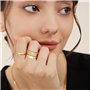 XFSRG Bague Femme Set de 3 Bagues en Or avec Strass Bague Réglable Élégante et Moderne pour Toutes Occasions
