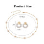 XFSRG Ensemble de Bijoux Fantaisie pour Femme Collier et Boucles d'Oreilles avec Perles et Fleurs en Design Élégant pour Mariage