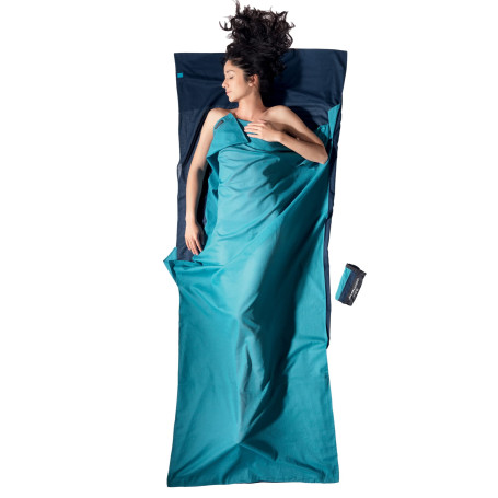 Cocoon TravelSheet - Drap de sac - Egyptian Cotton bleu/Bleu pétrole 2016 sac de couchage