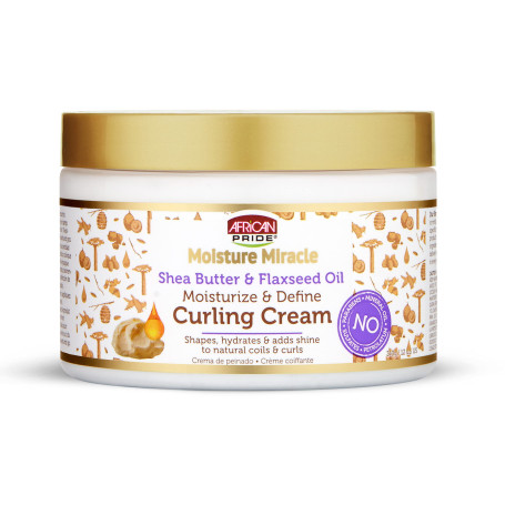 African Pride Moisture Miracle Shea Butter & Flaxseed Oil Moisturize & Define Curling Cream