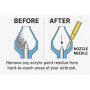 Royalmax® Kit 3 pièces pour nettoyage et réparation aérographe (brosses, aiguilles en acier inoxydable)