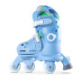 Yvolution Twista - Patins à roulettes évolutifs - Bleu - Taille 30-34 - Réglables de 4 roues en ligne en un clic - Unisexe
