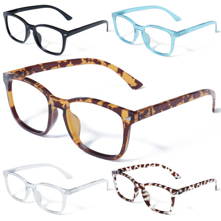 CCVOO Lot de 5 verres de lecture de blocage de lumière bleue