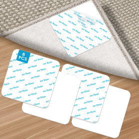 NEUTYPECHIC 8 PCS Anti Derapant Tapis, 10 x 10 cm Tapis Antidérapant Réutilisables Adhésifs, Lavables Anti Glisse Tapis Vacuum T NEUTYPECHIC 8 PCS Anti Derapant Tapis