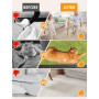 NEUTYPECHIC 8 PCS Anti Derapant Tapis, 10 x 10 cm Tapis Antidérapant Réutilisables Adhésifs, Lavables Anti Glisse Tapis Vacuum T