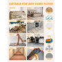 NEUTYPECHIC 8 PCS Anti Derapant Tapis, 10 x 10 cm Tapis Antidérapant Réutilisables Adhésifs, Lavables Anti Glisse Tapis Vacuum T