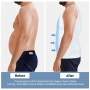 Manches Longues pour Hommes Maillot de Corps Ventre Plat Minceur Gilet Invisible Amincissant