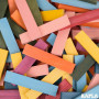 KAPLA Coffret Octocolor 100 planchettes colorées (Rouge, Orange, Jaune, Vert, Bleu Clair, Bleu foncé, Rose, Violet), Jouet en Bo