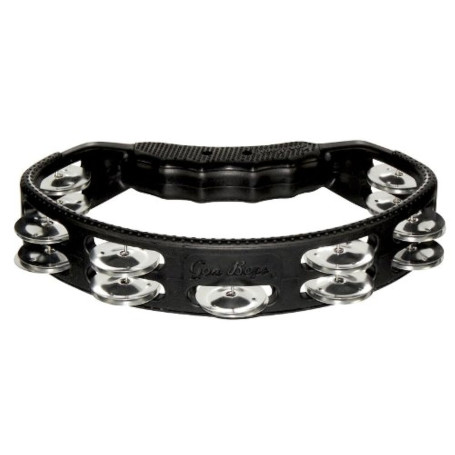 Gon Bops -Tambourin Noir à Cymbalettes en Alu