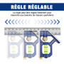 WORKPRO 2 Pièces Règle d'angle de Combinaison, Equerre Combinées 150mm & 300mm en Acier Inoxydable, Équerre de Menuisier avec Ni