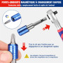 WORKPRO Coffret de Douilles et Embouts 42 Pièces, Mini Clés à Cliquet 1/4" Double Tête 2-en-1, Porte Embouts Magnétique, Outils 