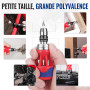 WORKPRO Stubby Tournevis à Cliquet 12 en 1 avec Embouts Magnétiques, Tournevis Court, Tournevis Multi Embout, Mini Tournevis pou