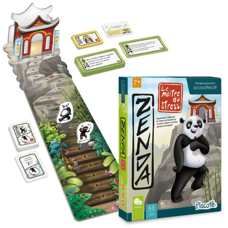 Placote - Zenda : le maitre du stress – Jeu éducatif – Jeu d’apprentissage pour la compréhension et la gestion du stress – Jeu d