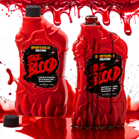 Spooktacular Creations Lot de 2 paquets de faux biberons de sang de vampire pour Halloween