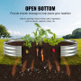 VEVOR Jardinière 182,5x92,5x28 cm Lit de Jardin Surélevé en Métal Galvanisé Bac de Plantation avec Base Ouverte pour Cultiver Fl
