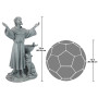 Design Toscano Bénédiction de Saint François Statue Décorative de Jardin Religieux avec Mangeoire pour Oiseaux Bain pour Oiseaux