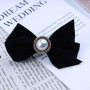 Inilbran Barrettes À Cheveux Noeud En Velours Vintage Barrette À Cheveux Noeud En Satin Velours Noir Barrette À Cheveux Noeud En