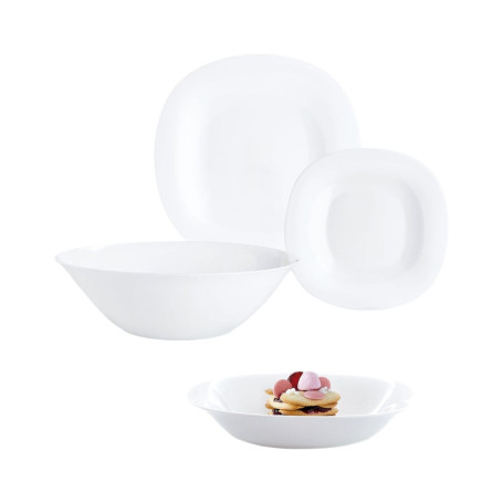 Assiettes Luminarc Carine Blanco Blanc verre 19 Pièces