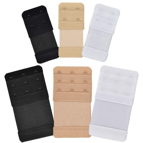 Fodlon 6pcs Rallonge Soutien Gorge 3 Crochets Extension Soutien Gorge 2 Crochets Accessoire Soutien Gorge pour Femme Enceinte Pe