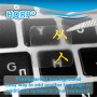 HQRP Autocollants Clavier Hebreu Blanc sur Fond Transparent pour Tous les Claviers PC Ordinateur Portables Notebooks