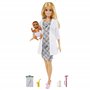 Barbie Métiers coffret Pédiatre avec poupée blonde en blouse blanche de médecin