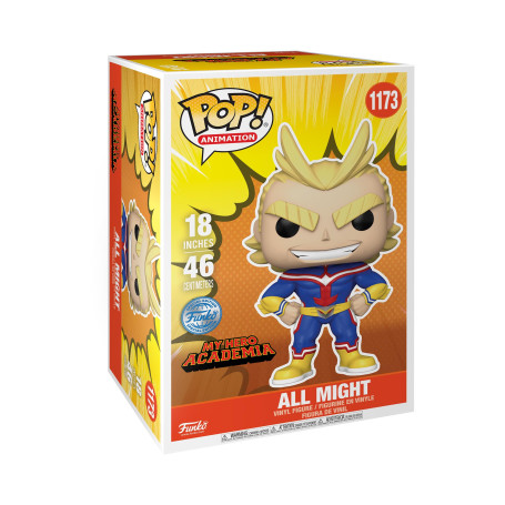 Funko Pop! Animation: My Hero Academia (MHA) - All Might 18" - My Hero Academia and 2 - Figurine en Vinyle à Collectionner - Idé