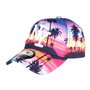 Hip Hop Honour Casquette Baseball Bleu Rose Tropical Night - Taille Unique - Rose