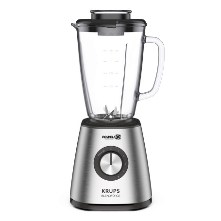 Krups KB439D Blendforce 2 Blender | 800 W | 5 vitesses | Fonction pulse | Réservoir en verre thermique de 1