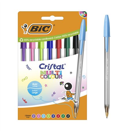 BIC Cristal Multicolour Stylos-bille Pointe Large (1