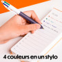 BIC 4 Couleurs Pearl Stylo-Bille Pointe Moyenne (1,0 mm) - Couleurs Assorties, Blister de 5