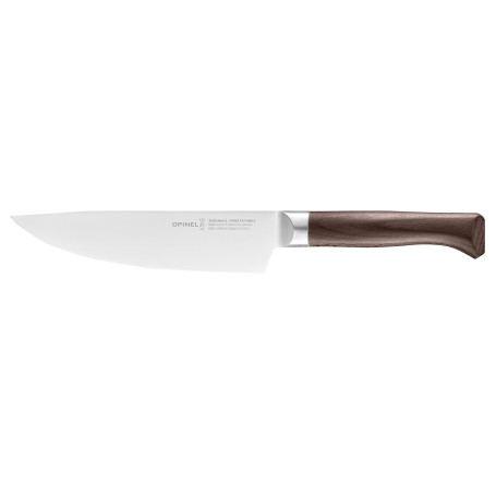 Opinel - Couteau Chef Petit 17 cm Les Forgés 1890 - Multifonction - Lame Pleine Soie Inox - Manche Ergonomique Hêtre - Garantie