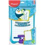MAPED Ardoise effaçable Blanche Unie/Quad 20x28cm avec accessoires