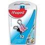 Maped Office PINCE DOUBLE CLIP 15MM X12 BOITE DISTRIBUTRICE, 361211 , Couleurs Assorties