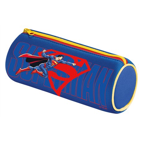 Maped - Trousse Ronde Superman - Trousse Scolaire en Néoprène
