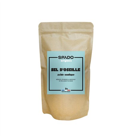 SPADO Origines - Sel d'oseille poudre - Acide oxalique - Détache et éclaircit le bois - multi applications - 700 gr - Fabricatio
