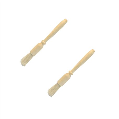 Fackelmann 9313850 Lot de 2 Pinceaux à pâtisserie 18 cm en bois de hêtre