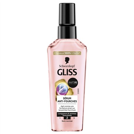 Schwarzkopf - GLISS -Sérum Anti-Fourches - Renforce la Structure du Cheveux -Apporte Résistance & Nutrition - Haptiq System -Lon