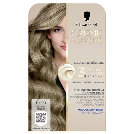 Schwarzkopf - Coloration Permanente - Creme Supreme - Resultat Couleur Uniforme - Coloration Creme Soin - Bonding - Pre-serum et