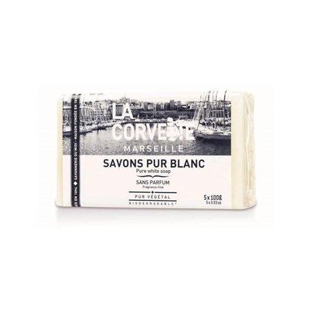 La Corvette - Lot de Pains de Savon Pur Blanc - Sans Parfum