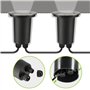 Oxeo Spots encastrables X6 - Extérieur - Couvercle INOX - pour Ampoule LED GU10 - Etanche IP67 - Spot terrasse - Éclairage Jardi